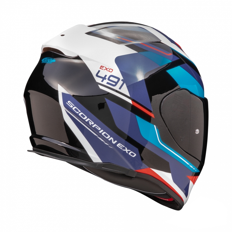 Scorpion EXO-491 Abilis full-face motorcykelhjelm sort-blå-rød