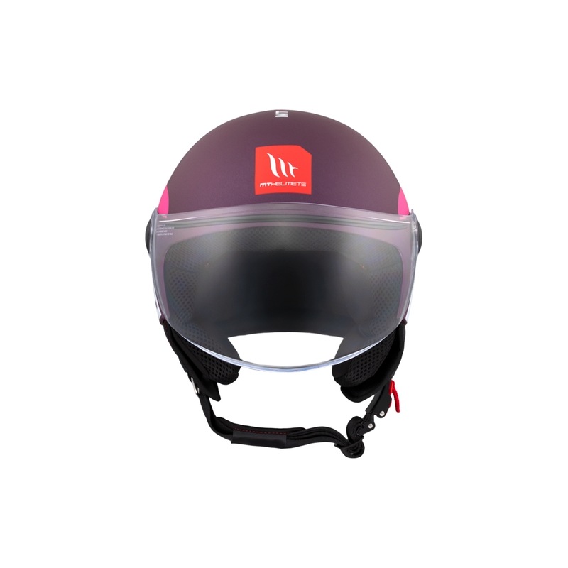 Åben motorcykelhjelm MT STREET INBOARD C8 mat lilla-pink