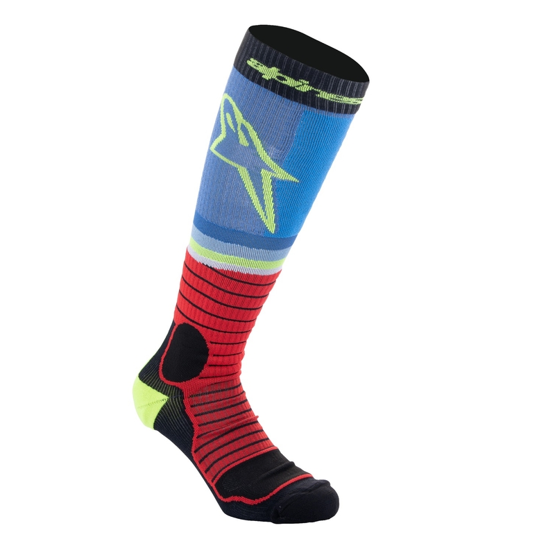 Alpinestars MX PRO strømper sort-rød fluo-gul fluo-blå