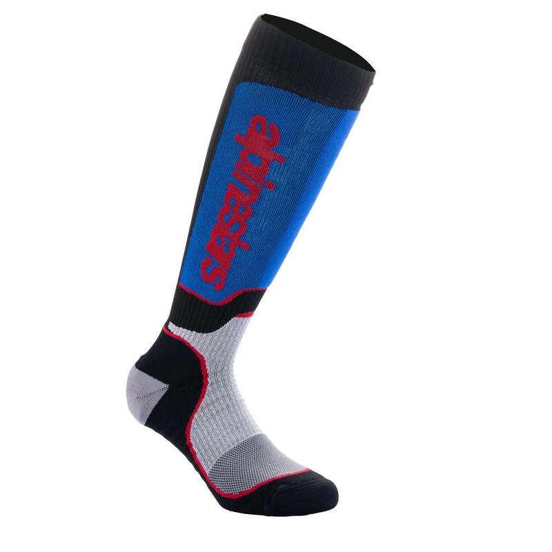 Alpinestars MX Plus strømper sort-rød-blå-grå