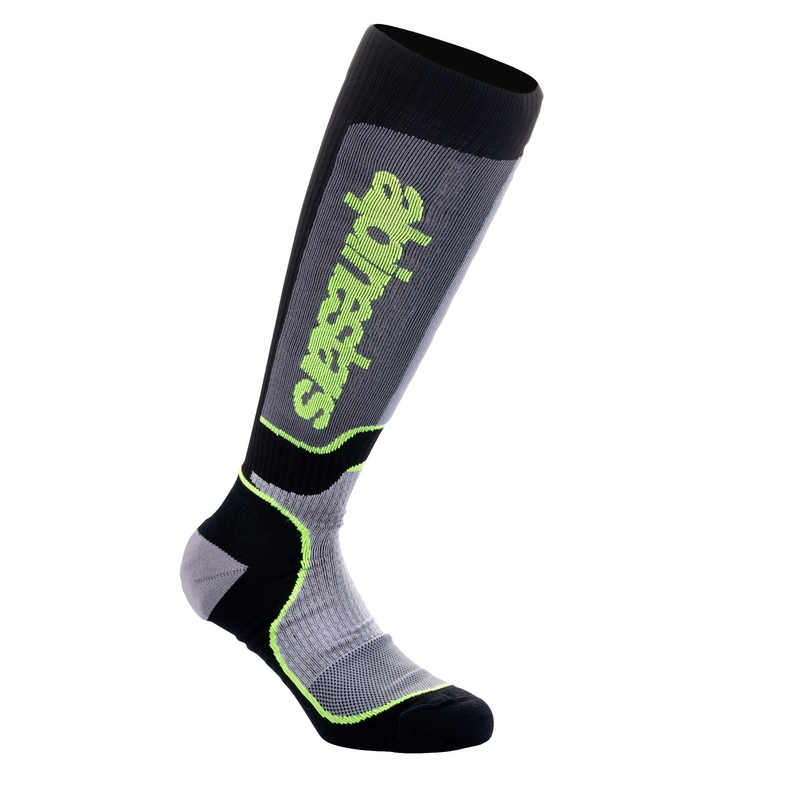 Alpinestars MX Plus strømper sort-grå-fluo gul