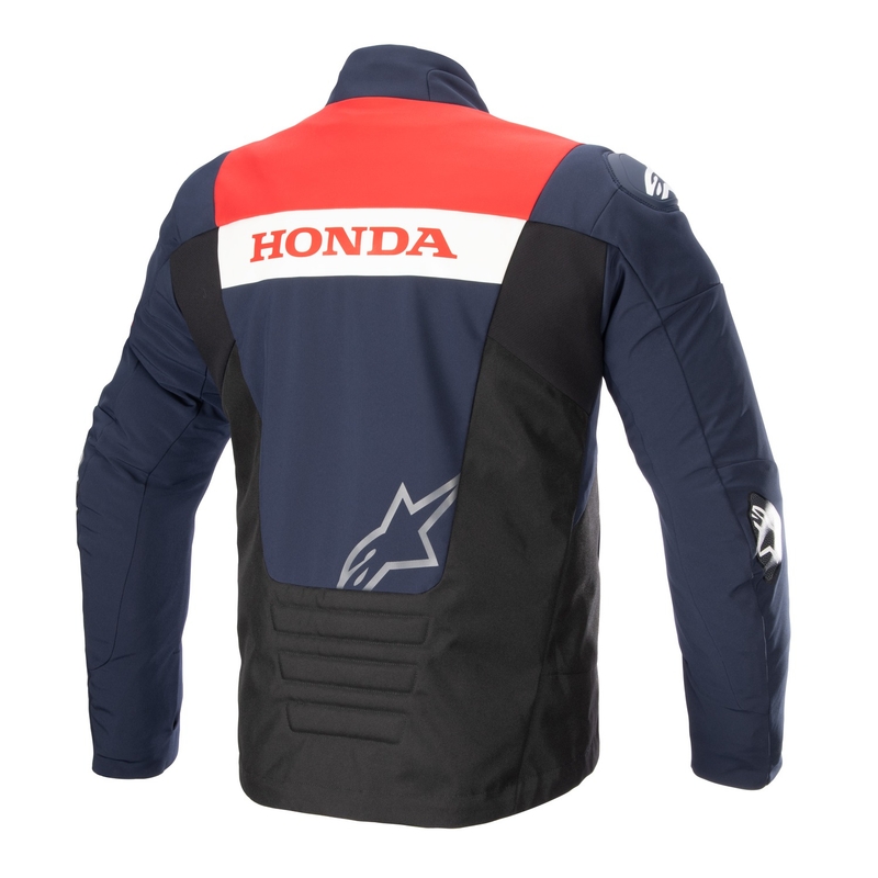Alpinestars SMX Vandtæt Honda motorcykeljakke blå-sort-rød-hvid