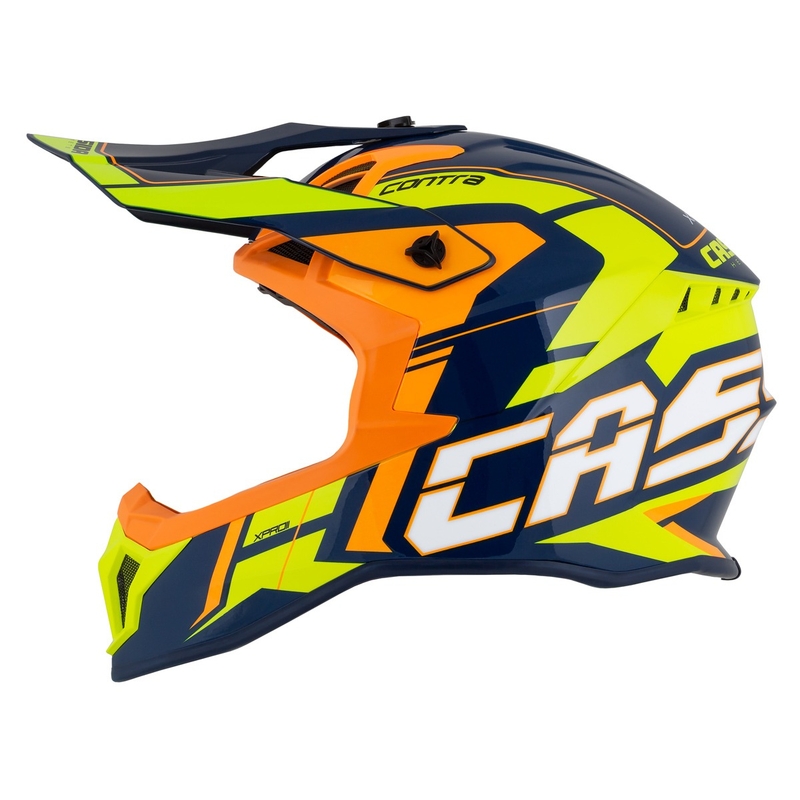 Cassida Cross Pro 2 Contra fluo gul-orange-blå motocrosshjelm