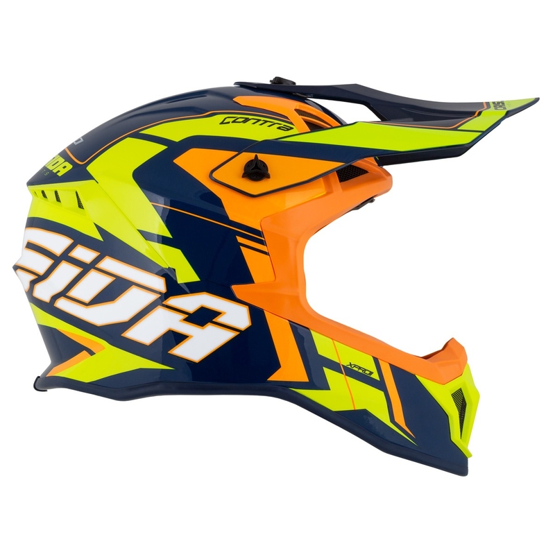Cassida Cross Pro 2 Contra fluo gul-orange-blå motocrosshjelm