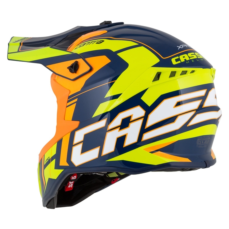Cassida Cross Pro 2 Contra fluo gul-orange-blå motocrosshjelm