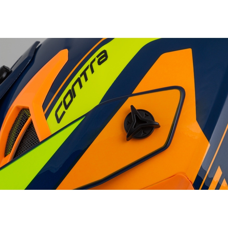 Cassida Cross Pro 2 Contra fluo gul-orange-blå motocrosshjelm