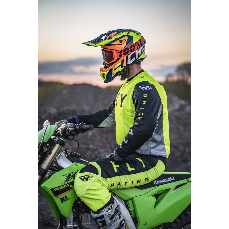 Cassida Cross Pro 2 Contra fluo gul-orange-blå motocrosshjelm