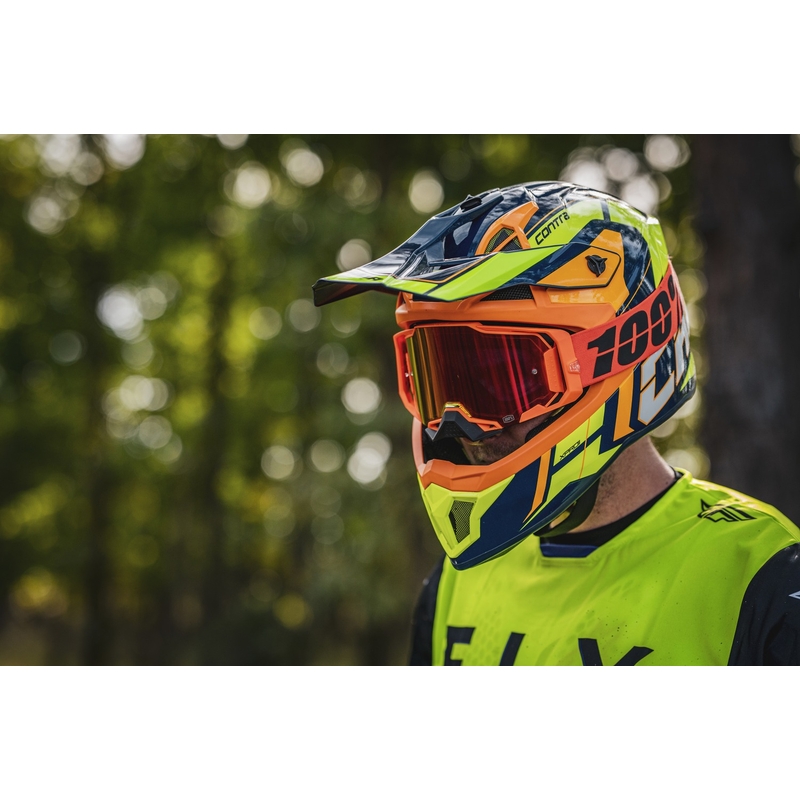 Cassida Cross Pro 2 Contra fluo gul-orange-blå motocrosshjelm