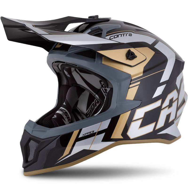 Cassida Cross Pro 2 Contra Motocross-hjelm gold pearl grey-black
