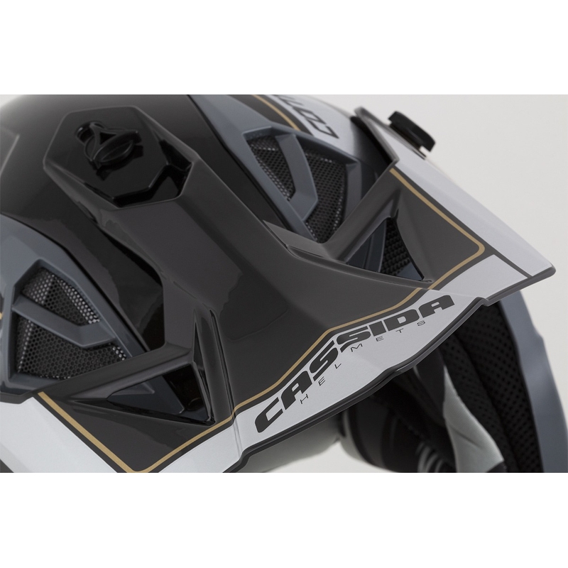 Cassida Cross Pro 2 Contra Motocross-hjelm gold pearl grey-black