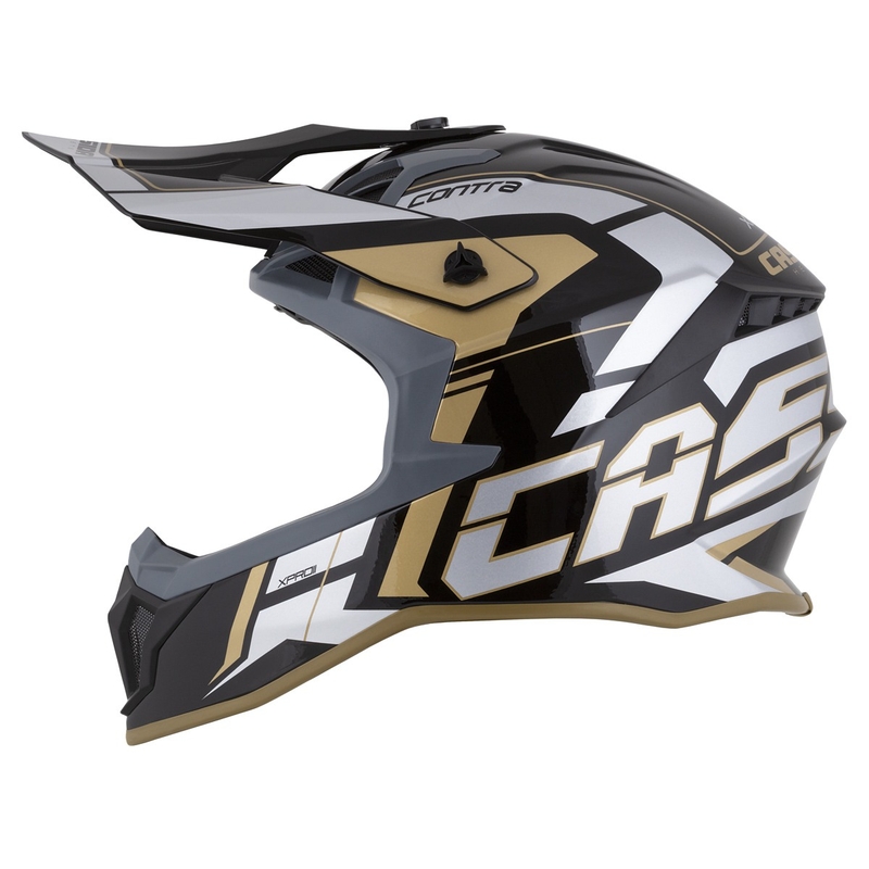 Cassida Cross Pro 2 Contra Motocross-hjelm gold pearl grey-black