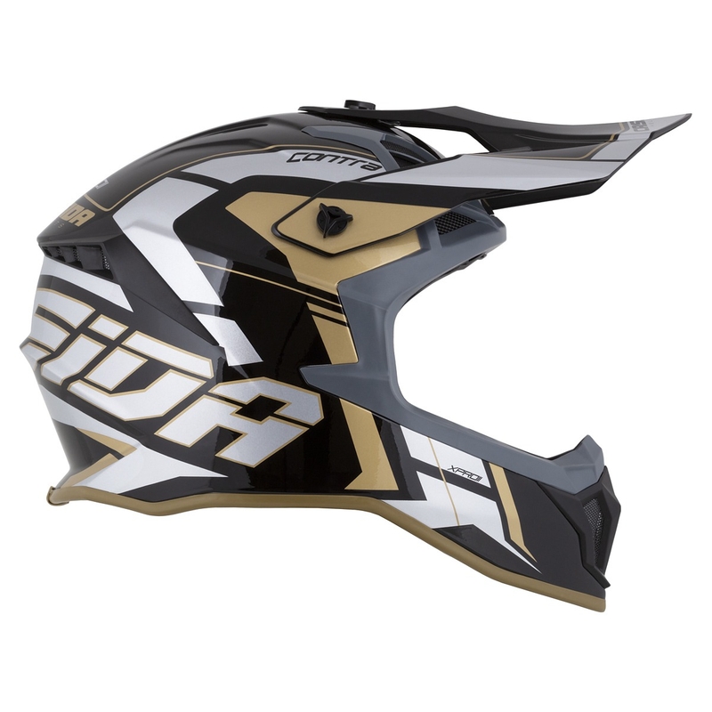 Cassida Cross Pro 2 Contra Motocross-hjelm gold pearl grey-black