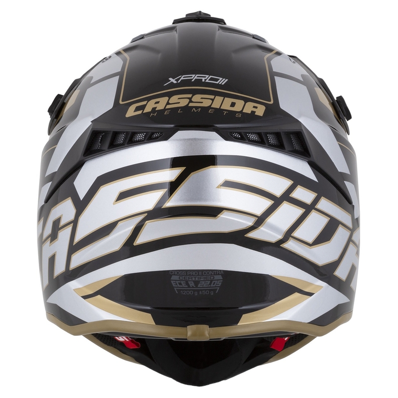Cassida Cross Pro 2 Contra Motocross-hjelm gold pearl grey-black