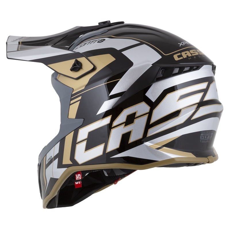 Cassida Cross Pro 2 Contra Motocross-hjelm gold pearl grey-black