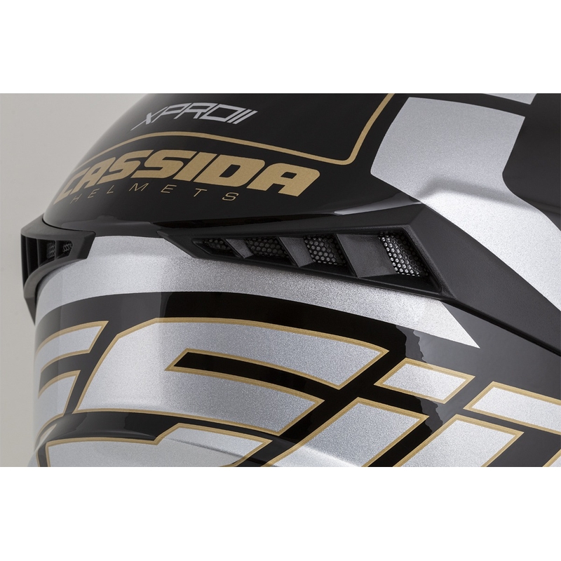 Cassida Cross Pro 2 Contra Motocross-hjelm gold pearl grey-black