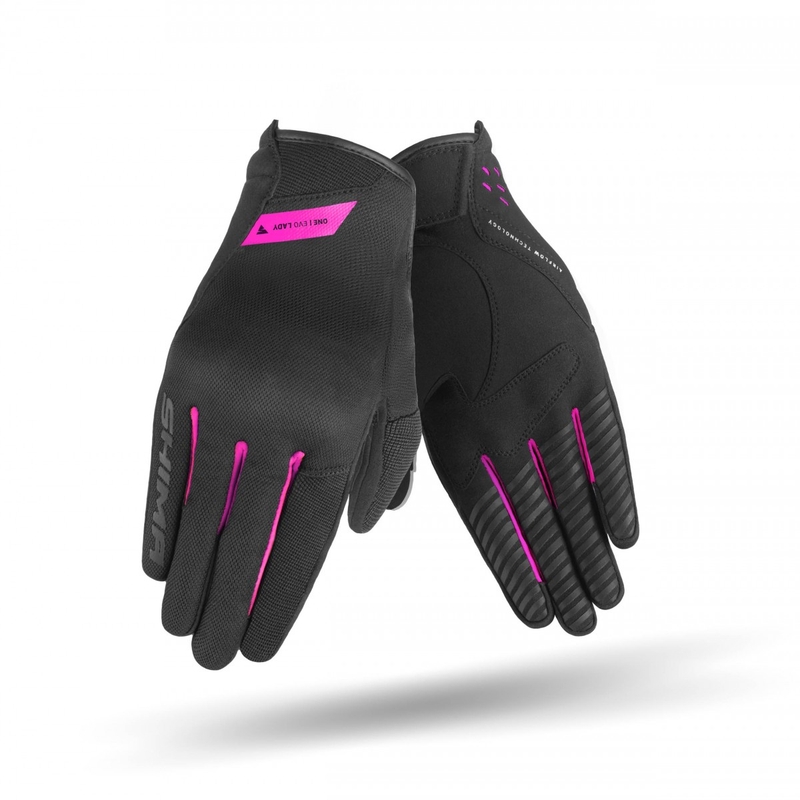 Motorcykelhandsker til kvinder Shima One EVO sort og pink