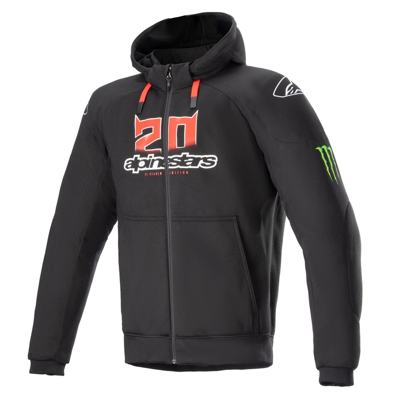 Alpinestars Chrome Ignition Monster FQ20 Sort-rød-hvid-grøn motorcykeljakke