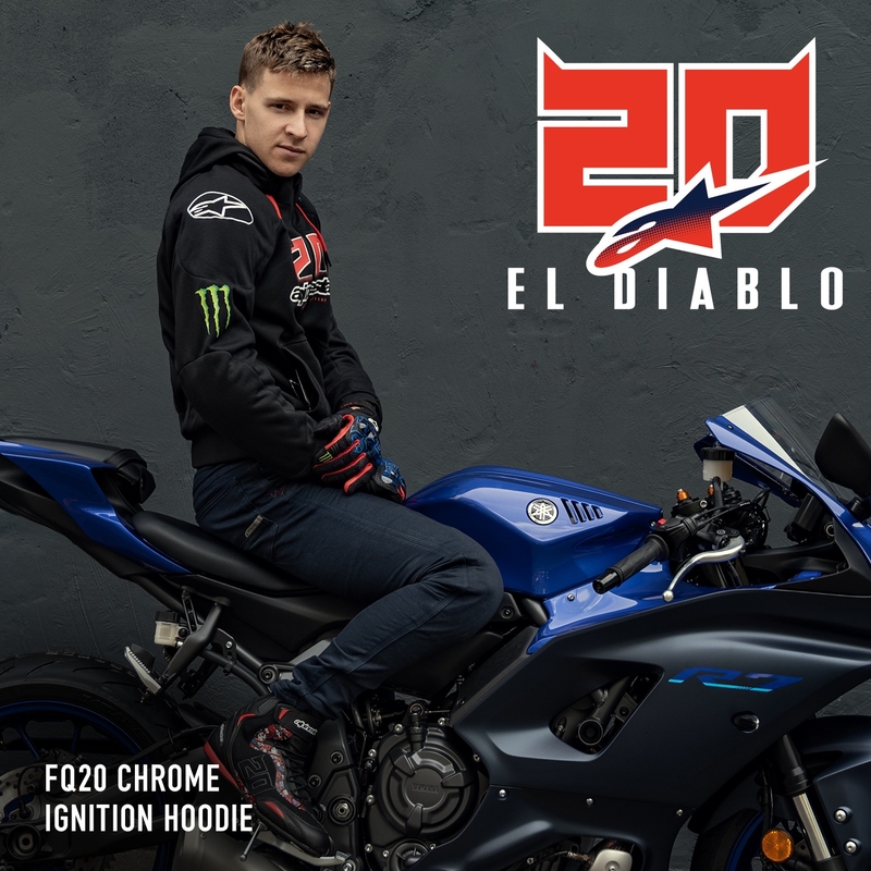 Alpinestars Chrome Ignition Monster FQ20 Sort-rød-hvid-grøn motorcykeljakke