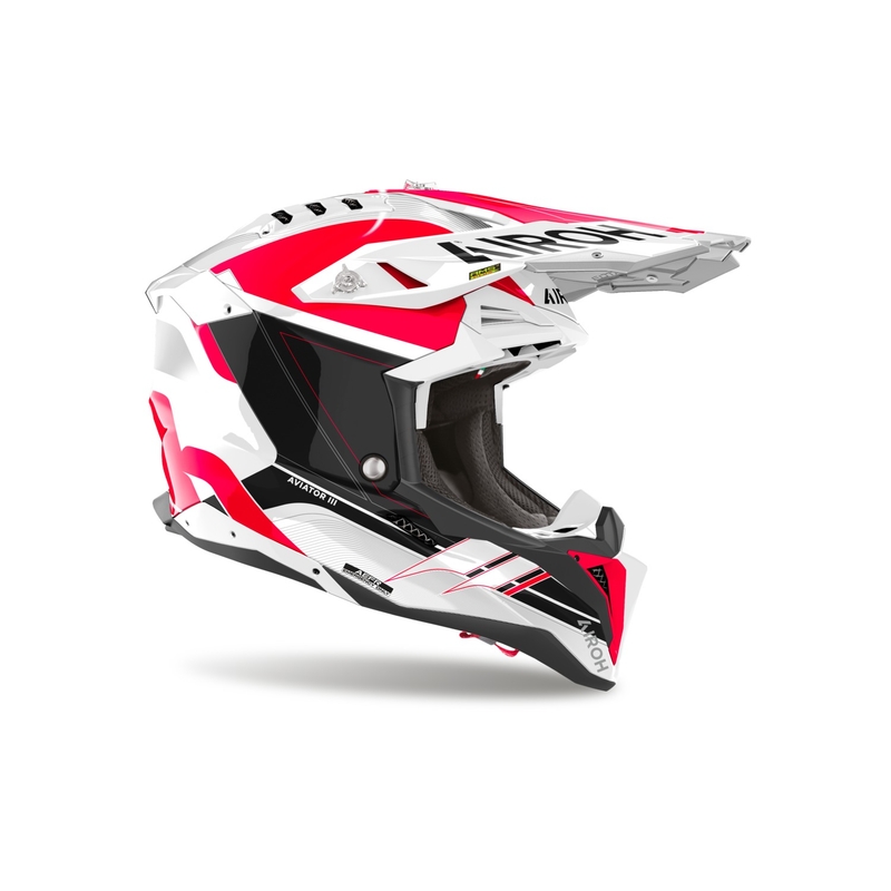 Airoh Aviator 3 Saber Motocross Hjelm, Glossy Red