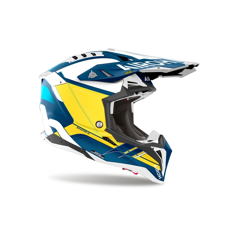 Airoh Aviator 3 Saber motocross hjelm, matblå