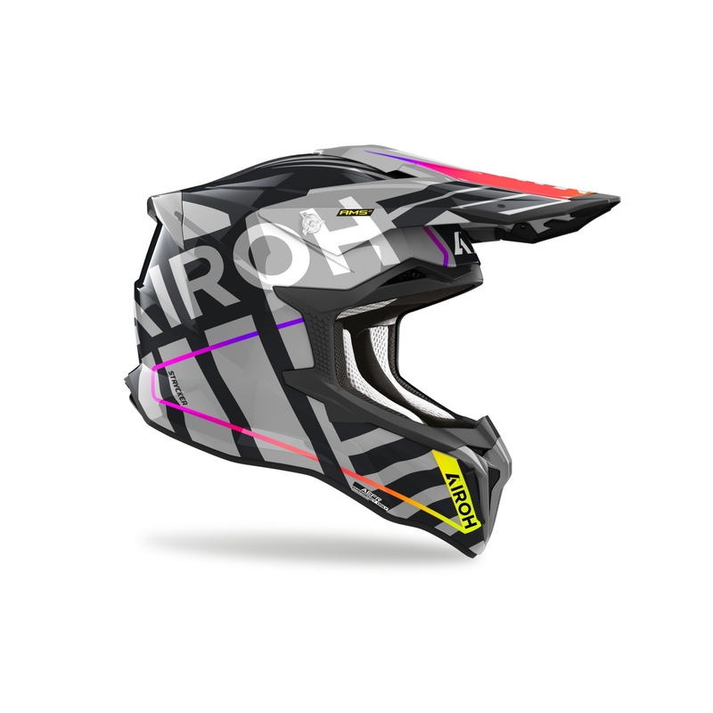 Motocrosshjelm Airoh Strycker Brave 2024 blank grå udsalg