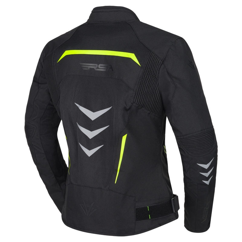 RSA Runway Black-Fluo Yellow motorcykeljakke til kvinder