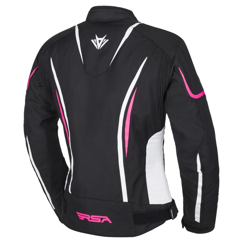 RSA Wasp dame motorcykeljakke sort-pink-hvid