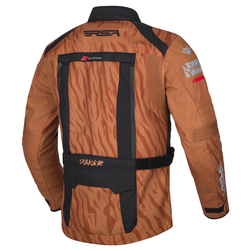 Motorcykeljakke RSA Dakar 2 sand-sort-rød