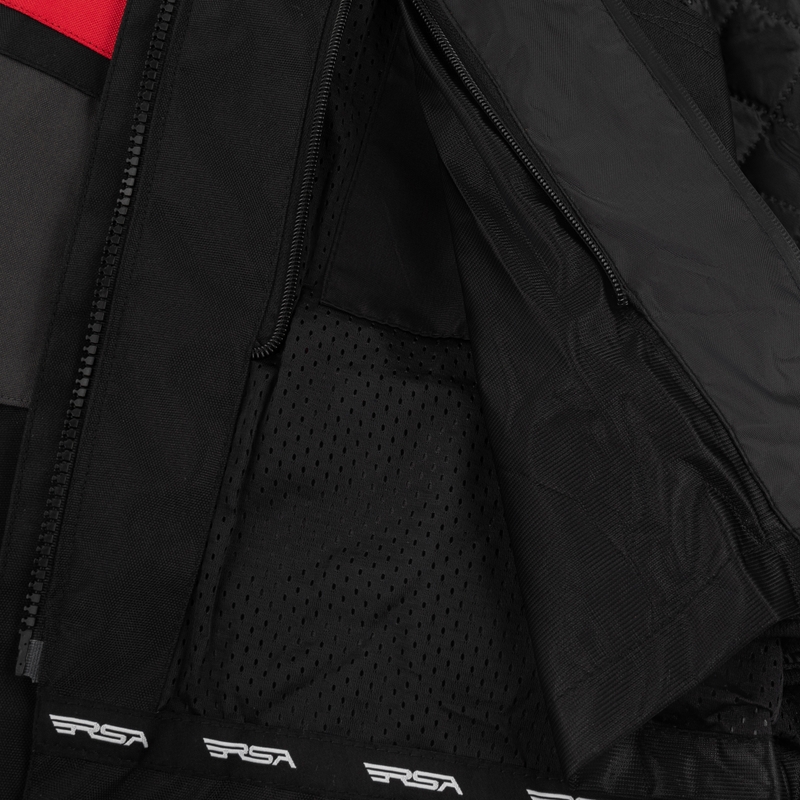 Motorcykeljakke RSA Storm sort-grå-fluogul