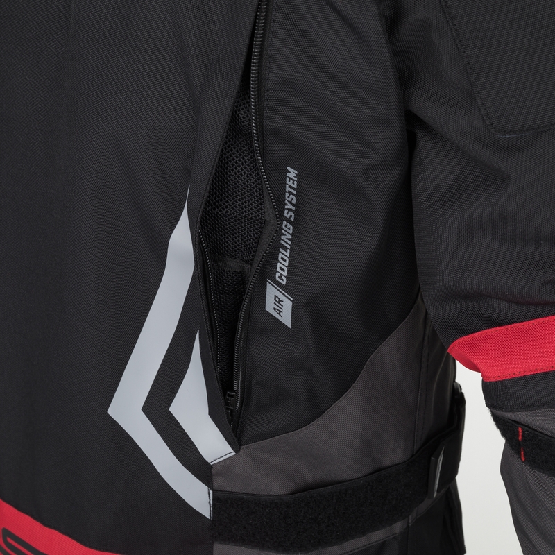 Motorcykeljakke RSA Storm sort-grå-fluogul