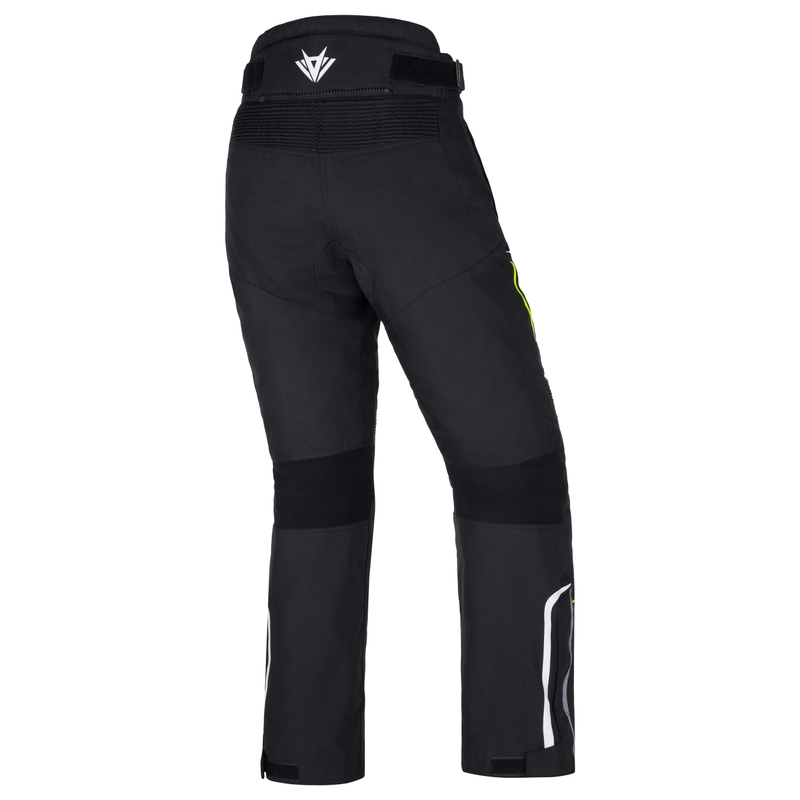 RSA Wasp Black-White-Fluo Yellow motorcykelbukser til kvinder