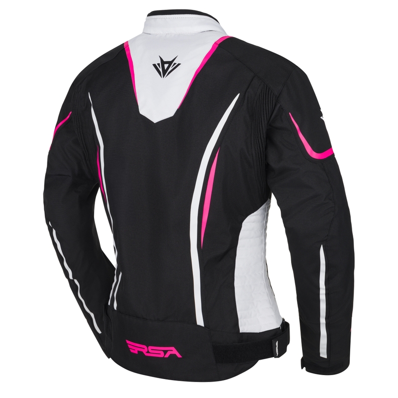 RSA Wasp dame motorcykeljakke hvid-sort-pink
