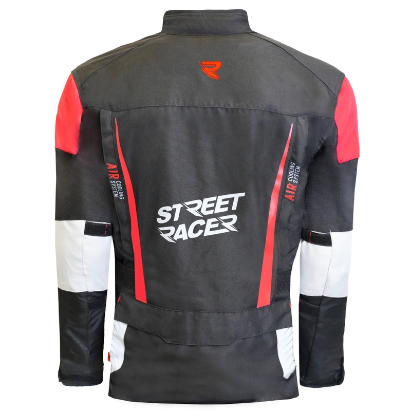 Street Racer All Season sort-grå-rød motorcykeljakke