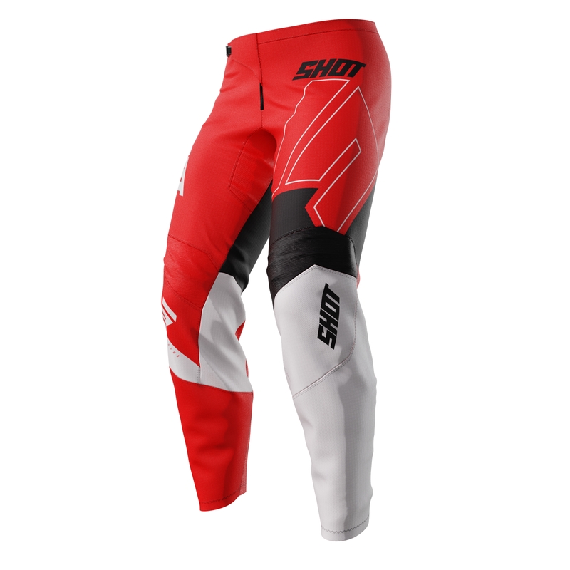 Motocross-bukser til børn Shot Draw Rush Red udsalg