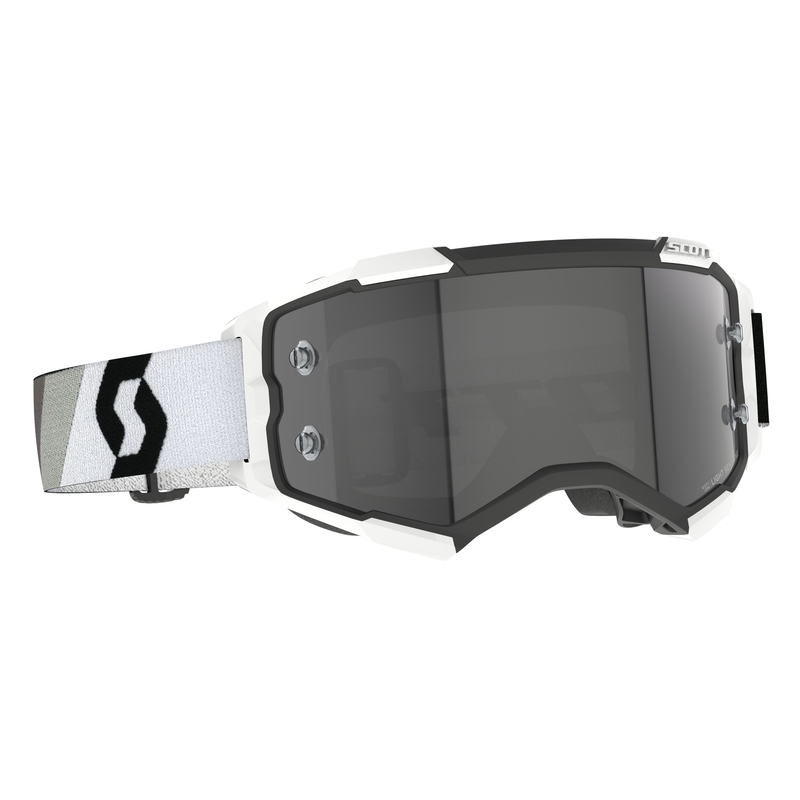 Scott Fury LS Premium Motocross Goggles sort, hvid og grå