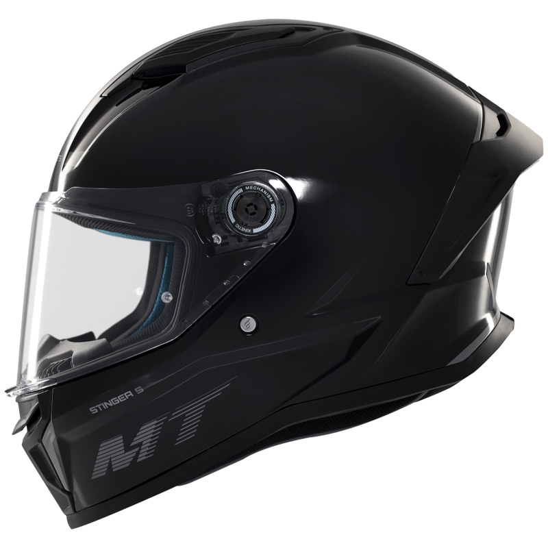 MT Stinger 2 Solid integreret motorcykelhjelm sort højglans