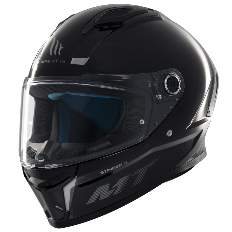 MT Stinger 2 Solid integreret motorcykelhjelm sort højglans