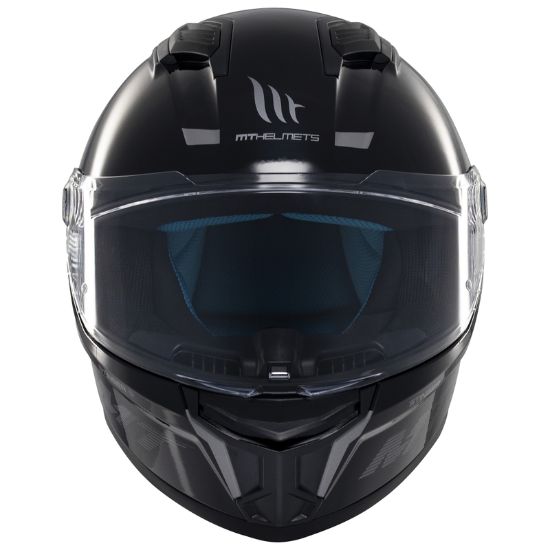 MT Stinger 2 Solid integreret motorcykelhjelm sort højglans