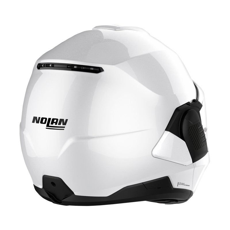 Flip-up motorcykelhjelm Nolan N120-1 Classico N-com hvid