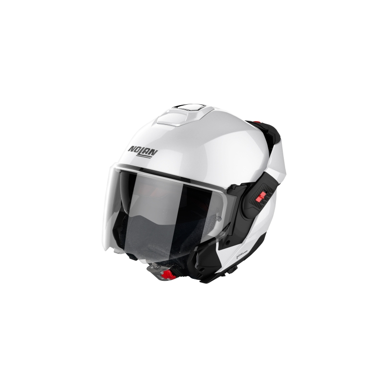 Flip-up motorcykelhjelm Nolan N120-1 Classico N-com hvid