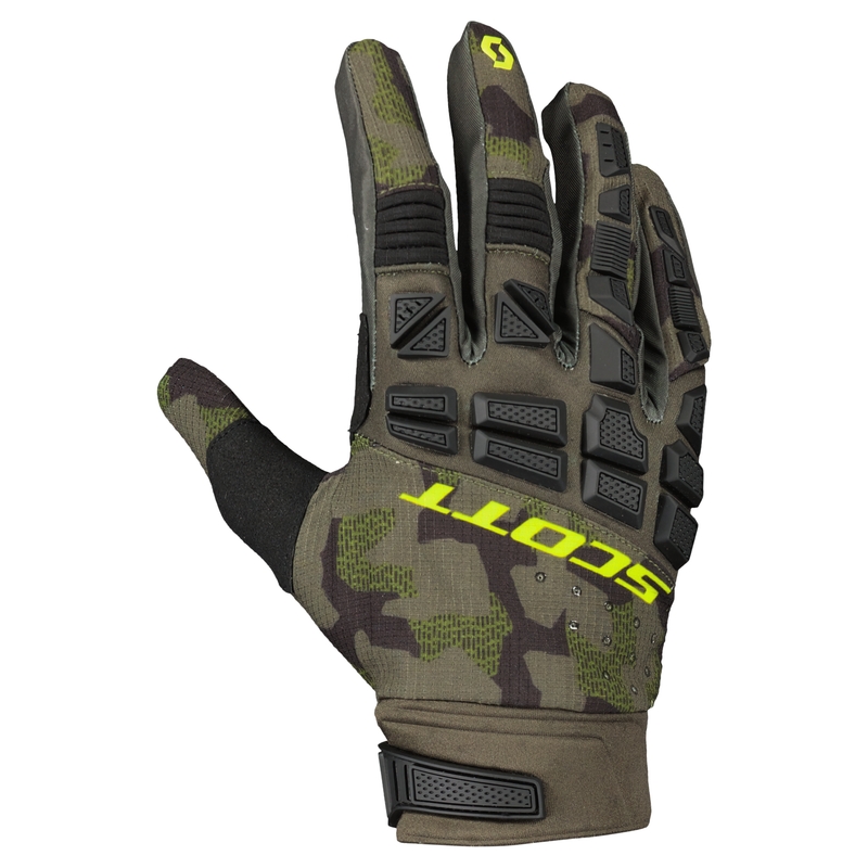 Motorcykelhandsker SCOTT X-PLORE PRO army-grøn-gul