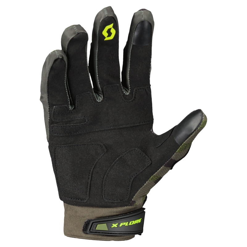 Motorcykelhandsker SCOTT X-PLORE PRO army-grøn-gul