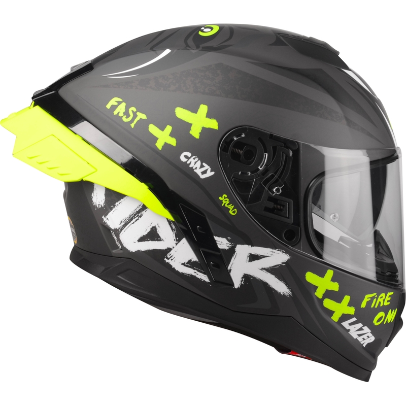 Integralhjelm til motorcykel Lazer Rafale SR Ride Oni sort-fluogul