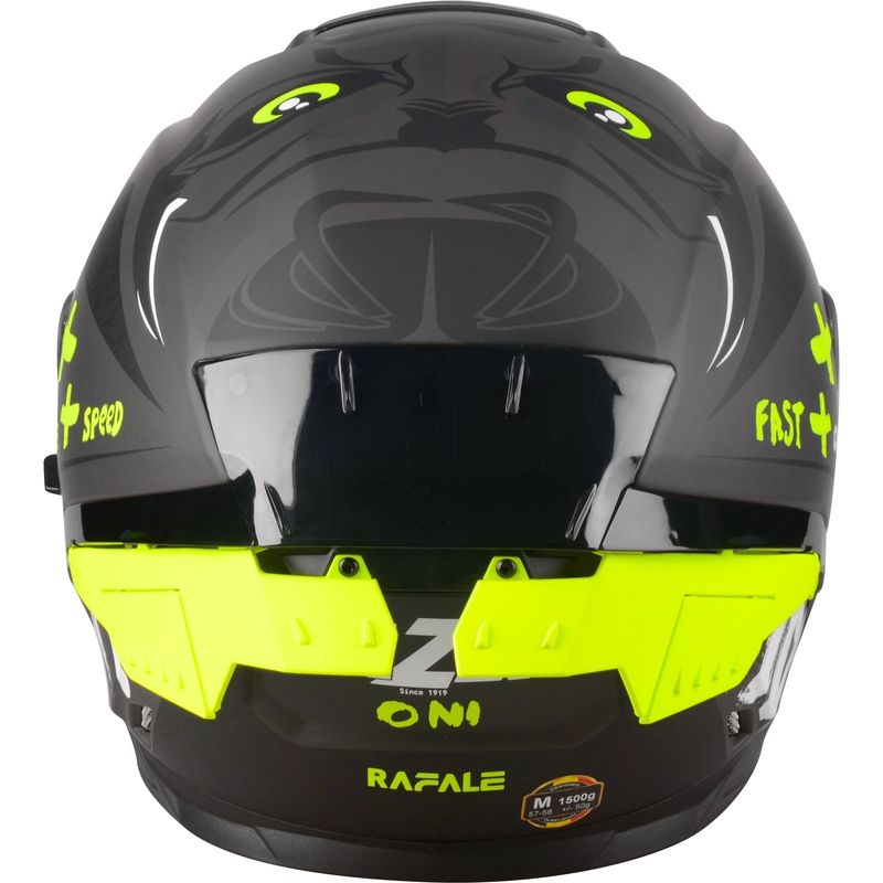 Integralhjelm til motorcykel Lazer Rafale SR Ride Oni sort-fluogul