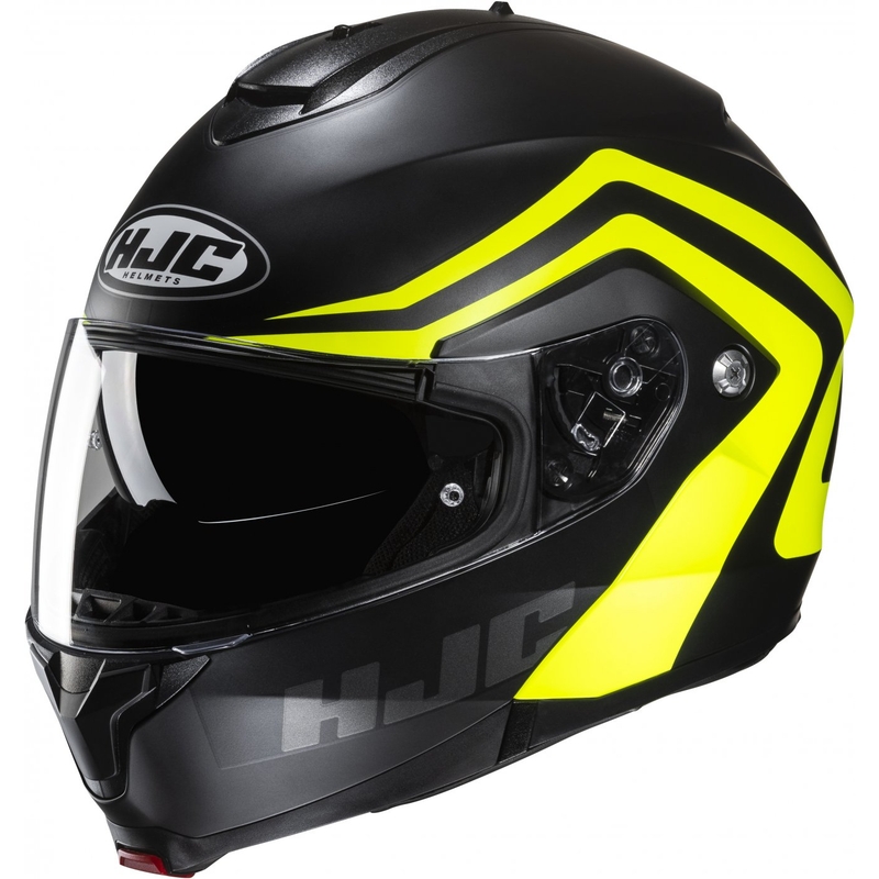 HJC C91N Nepos MC3HSF sort-fluogul flip-up motorcykelhjelm