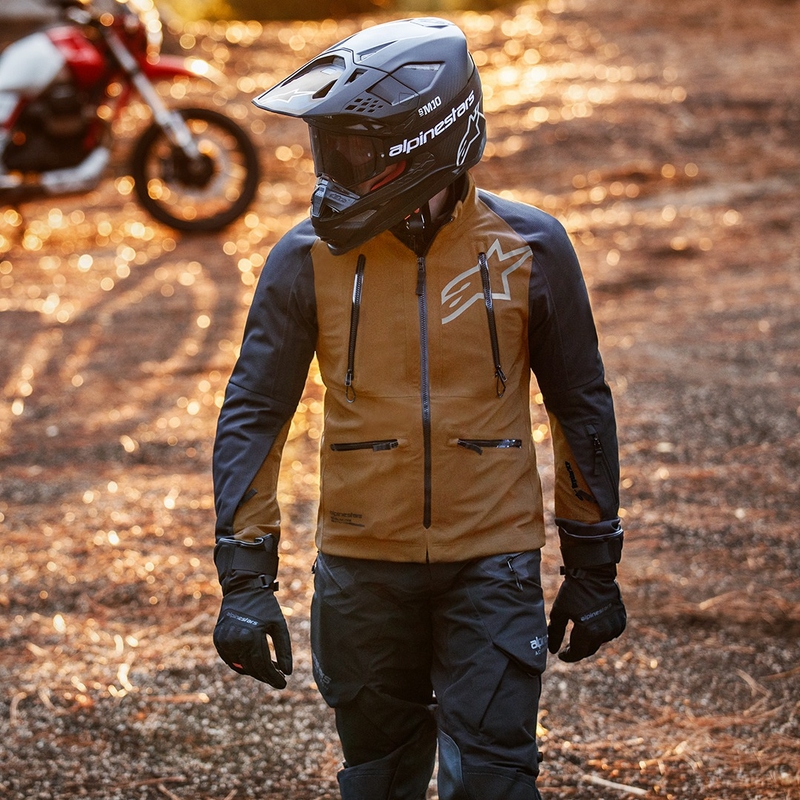 Alpinestars Hyde XT Drystar XF motorcykeljakke sand sort