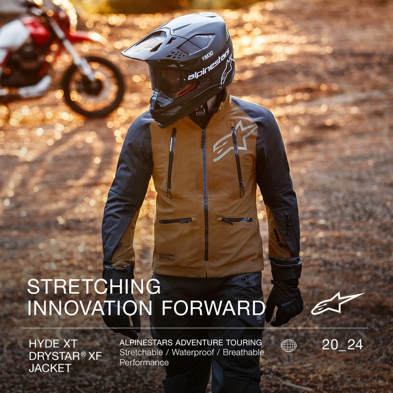 Alpinestars Hyde XT Drystar XF motorcykeljakke sand sort