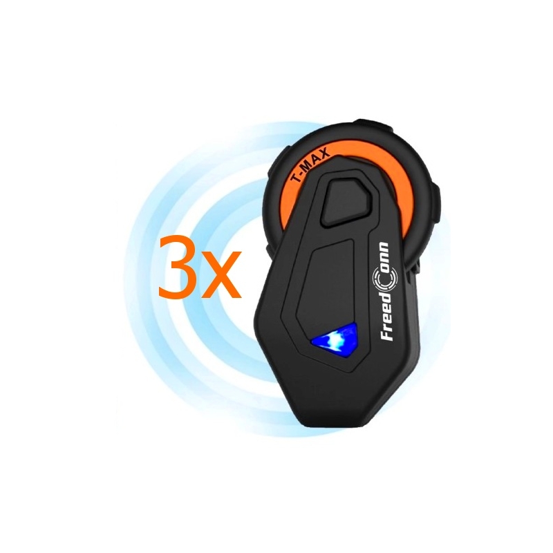 Sæt med 3 Bluetooth-intercom T-MAX