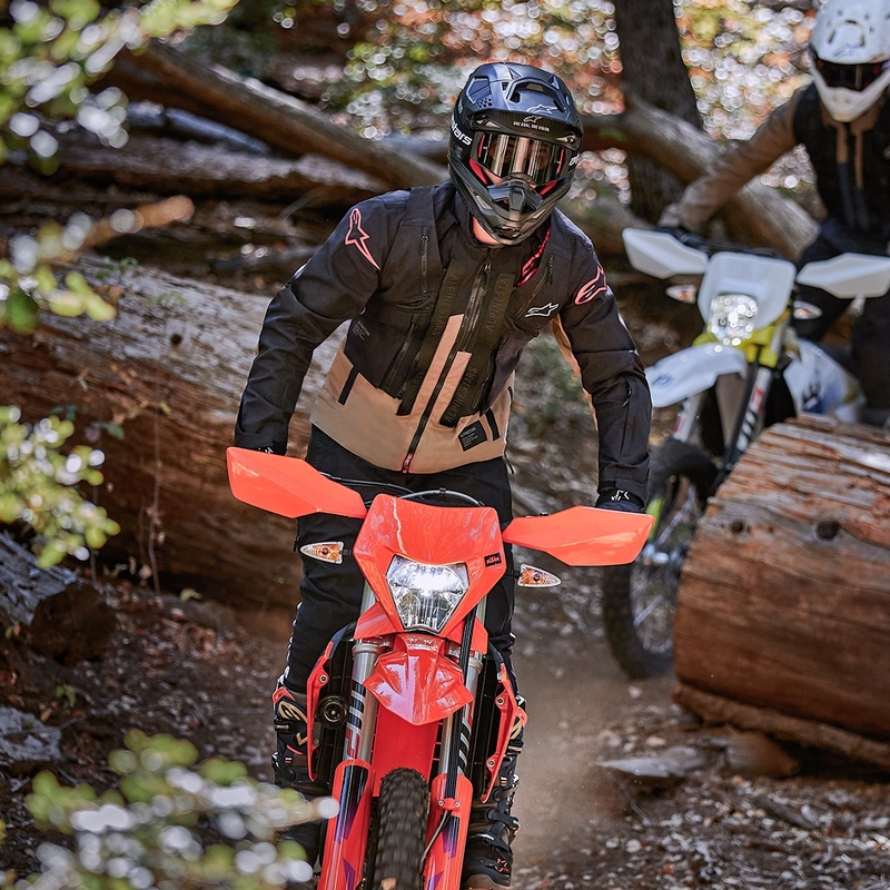 Alpinestars Techdura sort og brun motorcykeljakke