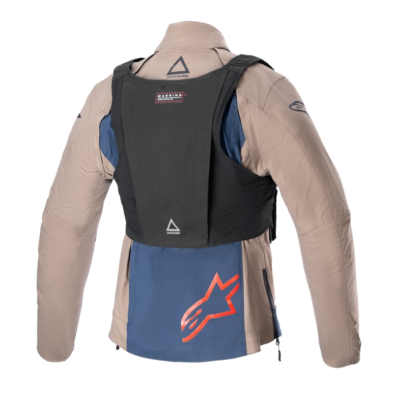 Alpinestars Techdura sort-brun-mørkeblå motorcykeljakke